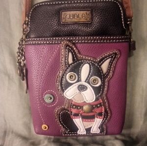 CHALA Boston Terrier Dog Crossbody Bag Purse Card Slots Cell Phone Pockets